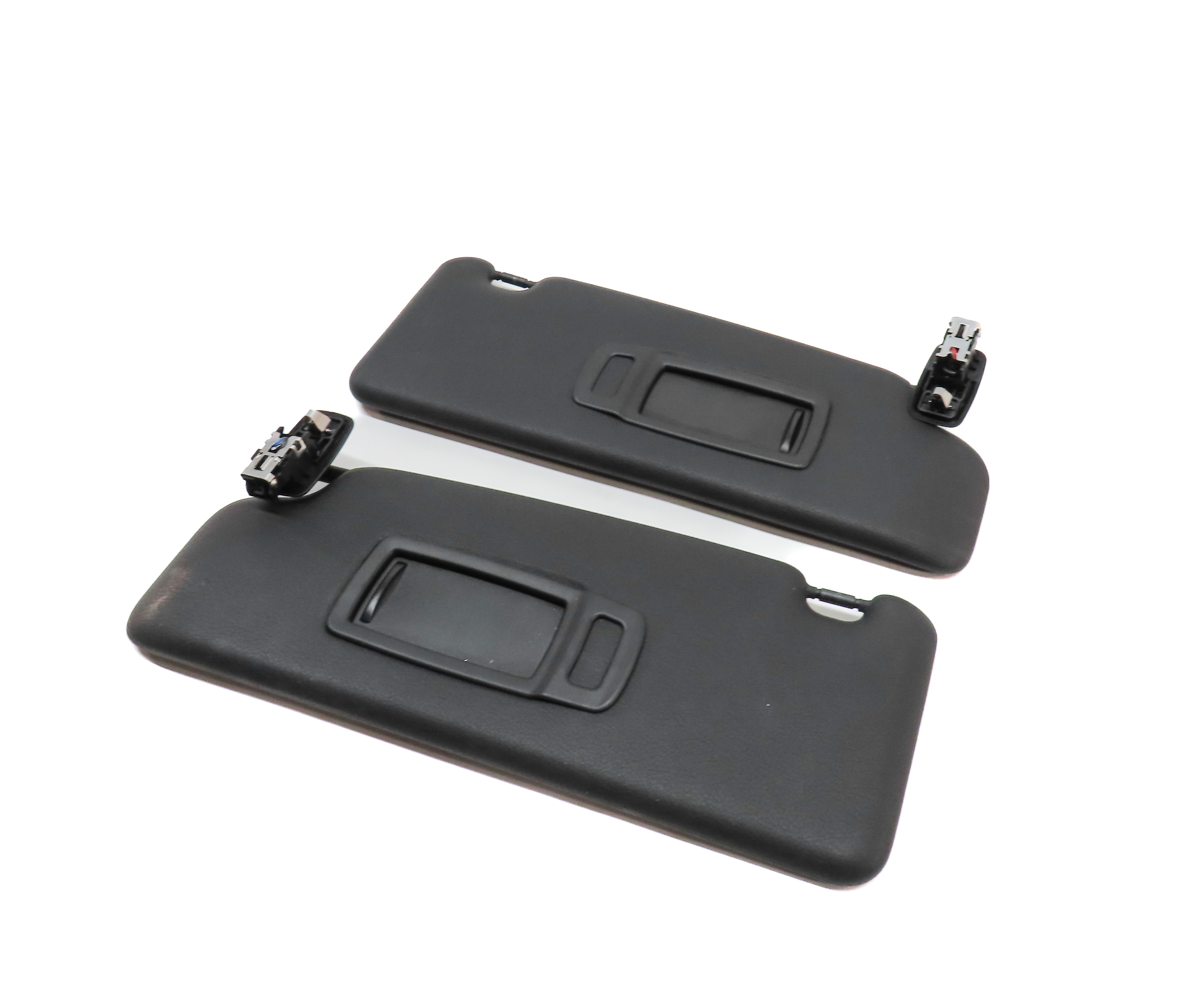 2016-2021 BMW X1 (F48) FRONT LEFT & RIGHT SUNVISOR VISOR SHADE SET (Black) — exact item pictured